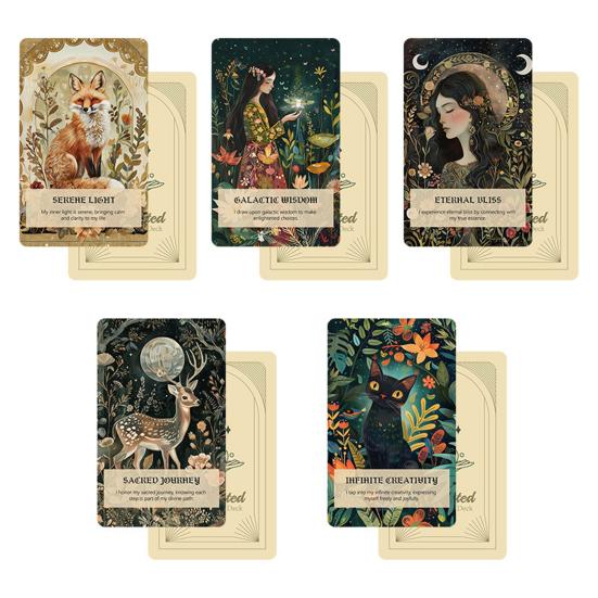 55 Stück/Set Affirmationskarten Stressabbau Motivierende Kartendecks Naturinspiriert Emotionale Wellness Ermutigung Achtsamkeit Meditationswerkzeug