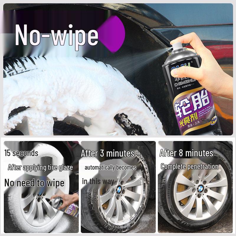 Car Beauty Tire Foam: Refurbish, Clean, Polish, and Shine with Blackening Coating Wax