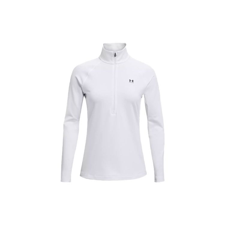 

Under Armour Authentics ColdGear® Half-Zip Long Sleeve Raglan T-Shirt Women Tops White 1368699-100 XL