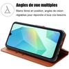 Coque de protection - BOOLING - pour Samsung Galaxy A16 4G/5G - Cuir PU Marron - Antichoc - Anti-Rayures