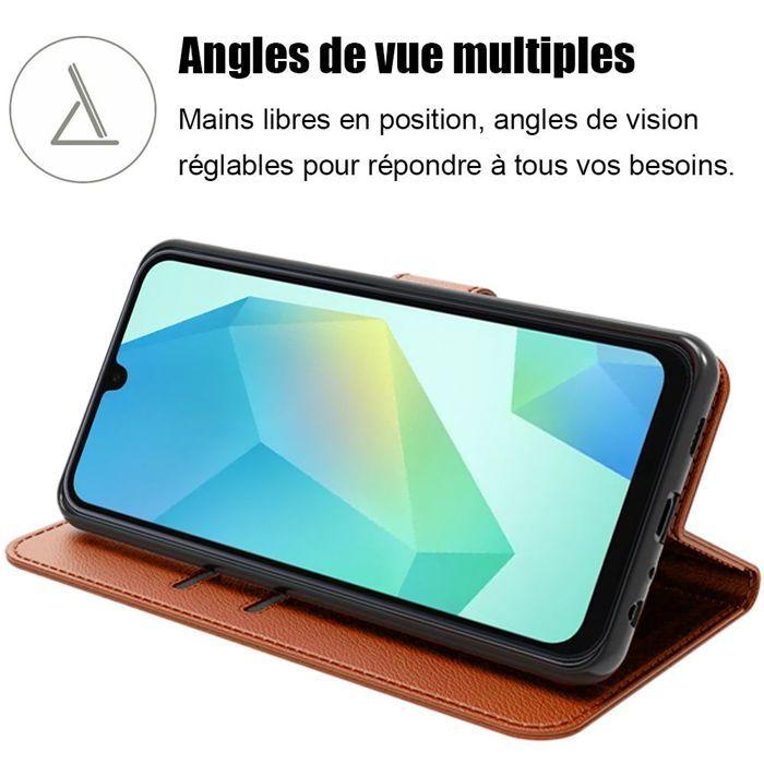 Coque de protection - BOOLING - Samsung Galaxy A16 4G/5G - Cuir PU Marron - Antichoc - Anti-Rayures