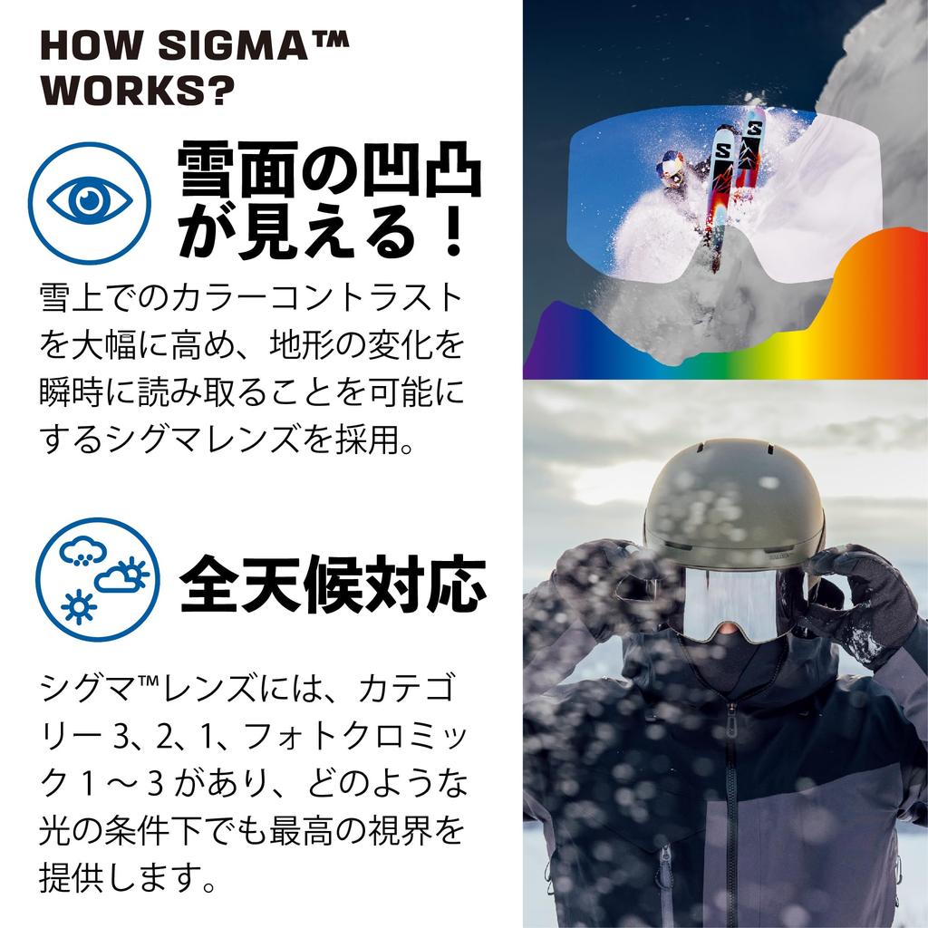 Salomon SIGMA Free Evening Haze S/VIEW Ski/Snowboard Goggles, 2023-24 Model, Unisex, L47251900,