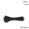 100Pcs Self-Locking Cord Ties Straps Nylon Zip Ties Adjustable Cables Fastening Loop Home Office Wire Zip Ties