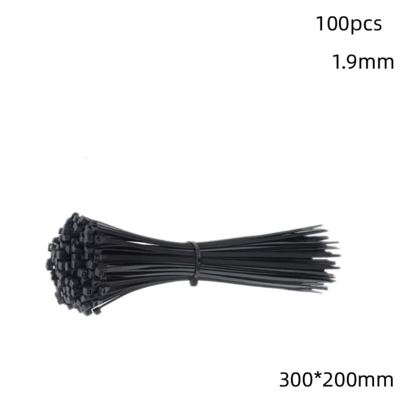 100Pcs Self-Locking Cord Ties Straps Nylon Zip Ties Adjustable Cables Fastening Loop Home Office Wire Zip Ties