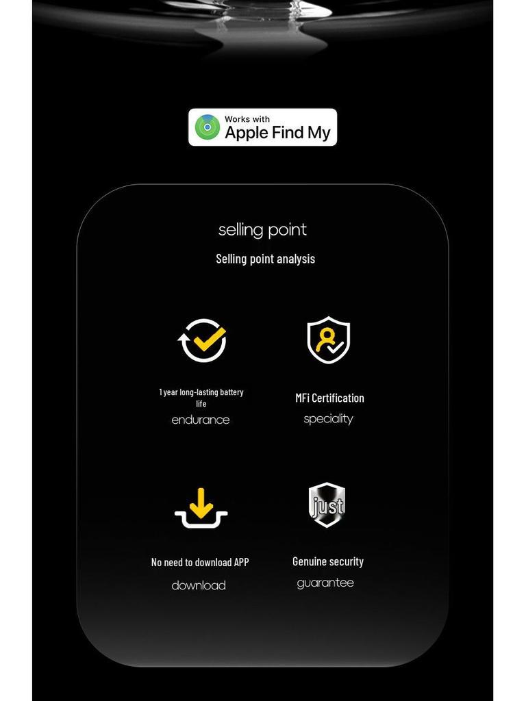 MFI-zertifizierter Bluetooth Anti-Verlust-Tracker für Geldbörsen, Schlüssel, Haustiere, Kinder und ältere Menschen - Kompatibel mit iOS Find My.