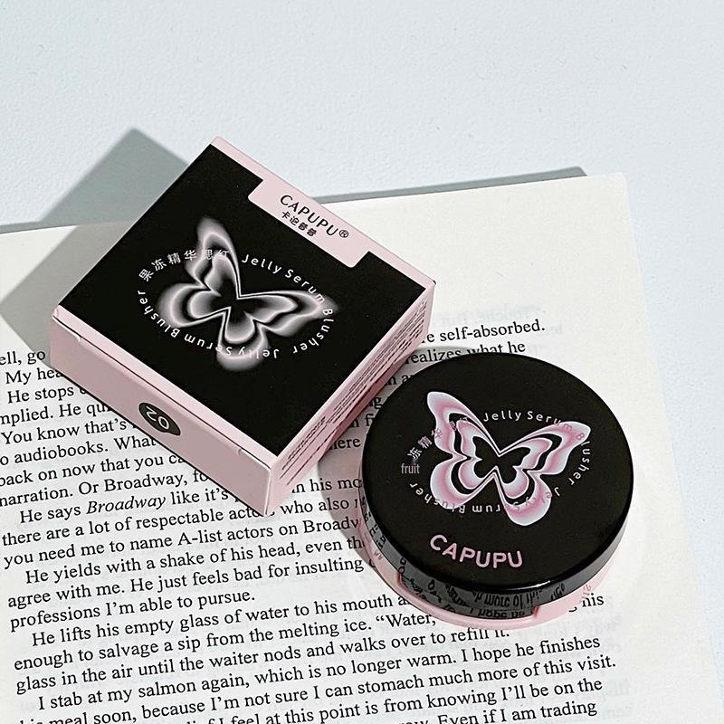 

CAPUPU Jelly Essence Blush - Peach Matte, Easy-Apply, Natural Look for Students