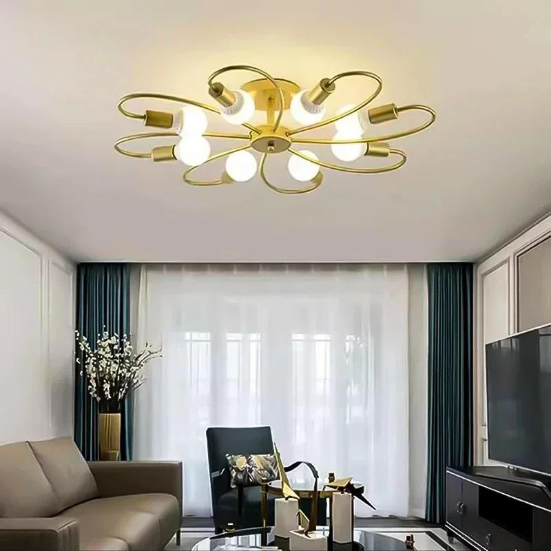 Nordic Minimalist Style LED Chandelier Bedroom Chandelier Living Room Lighting Home Chandelier Room Decoration Lighting Fixtures