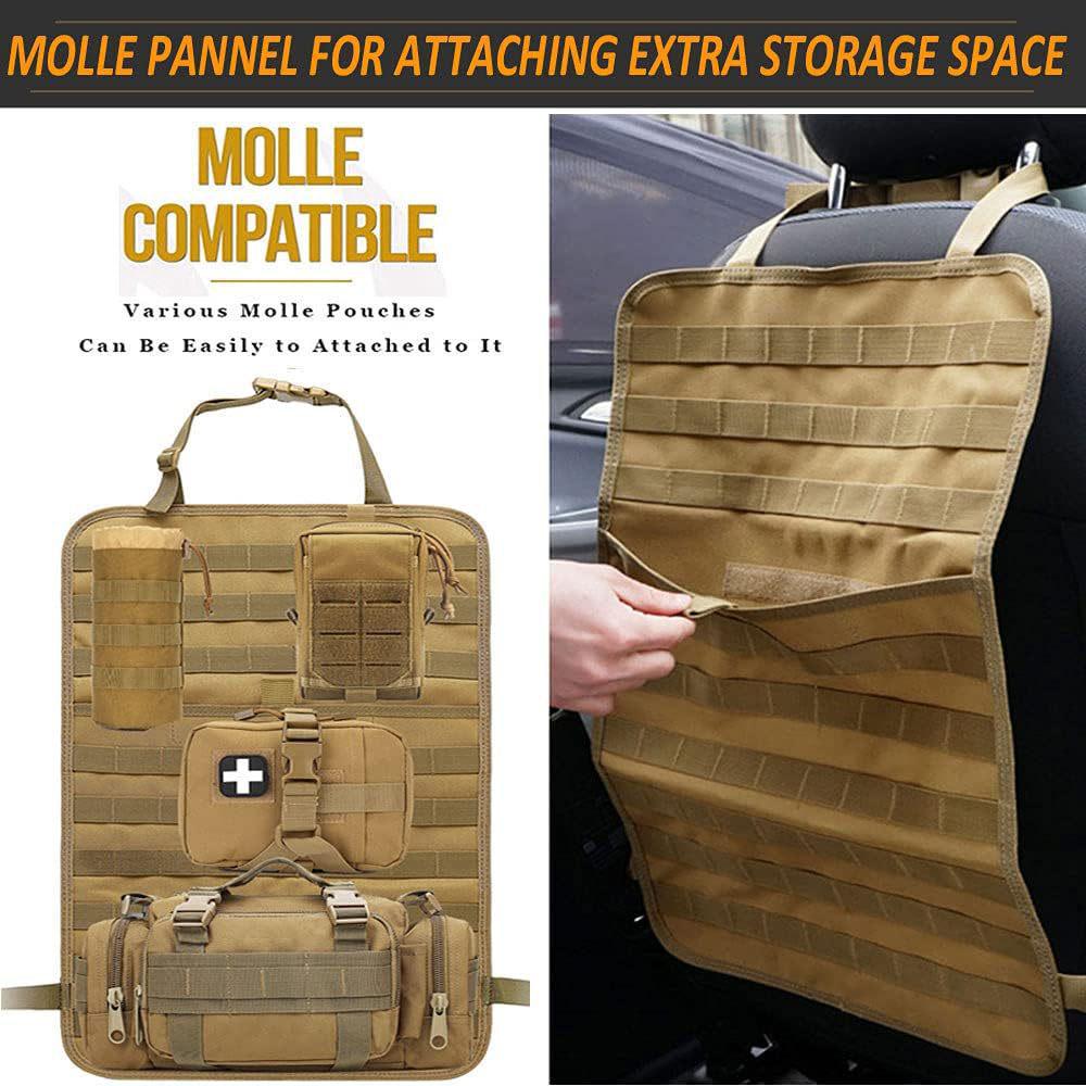 Tactical Car Seat Backrest MOLLE Storage Bag