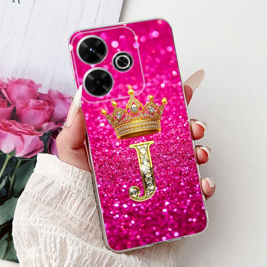 For Xiaomi Redmi 13 Case New Letters Cover 6.79'' Clear Silicone Soft TPU Phone Case For Xiaomi Redmi 13 Redmi13 Back Cover Bags