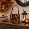 Baizihuahu Halloween Candy Bucket for Kids, Non-Woven Trick or Treat Tote Basket, Pumpkin Ghost Snack Holder with Handle Party Favors