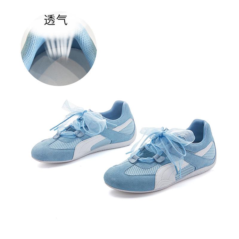 

Внутреннее увеличение высоты 3 см кожаные туфли Форреста Гампа женские 2025 лето новая сетчатая дышащая спортивная обувь повседневная универсальная женская обувь 40 синий