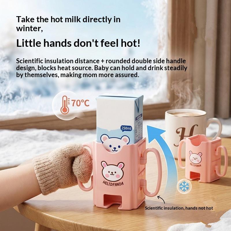 1Pcs Anti-Squeeze Cup Holder Adjustable Milk Cup Holder Juice Box Holder Portable Drink Holder For Home Car Or Traveling