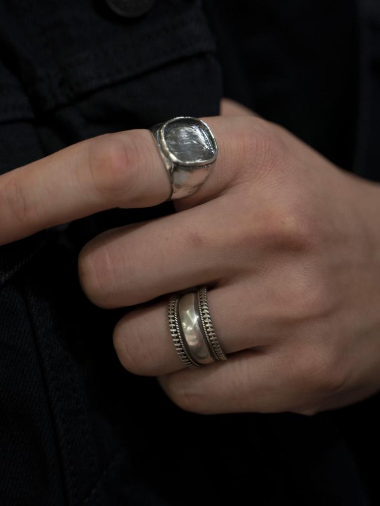 Harang Hr 214R_Rectangle Silver Seal Ring