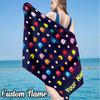 Custom Name Pac Game Beach Towel - Soft, Ultra-Absorbent Microfiber, Lightweight, Perfect for Beach, Parties, Travel, Camping