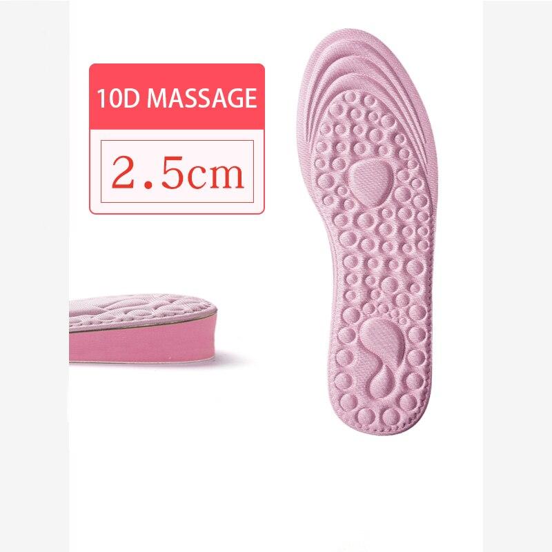 1Pair Height Increased Insoles for Women Shoes Inner Sole Shoe Insert Lift Heel Comfort EVA Heightening Feet Care Insoles
