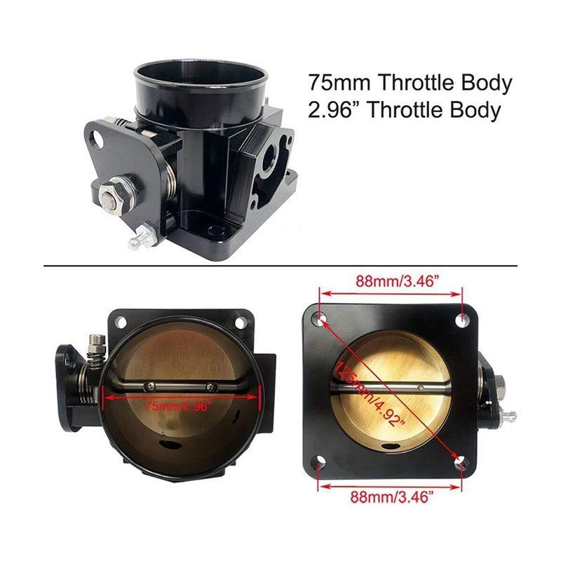 Intake Manifold Throttle Valve With Sensor For Ford Mustang GT 86-93 Cobra LX 5.0 SL 75Mm High Performance Throttle Body