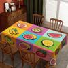 Vibrant Fruit Pattern Polyester Tablecloth - Fun Dining Table Cover, Stylish Decor for Kitchen, Parties and Home Daily Use