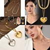 Eye-catching Double Layer Heart Shaped Necklace Crafted From Durable Titanium Steel For Women