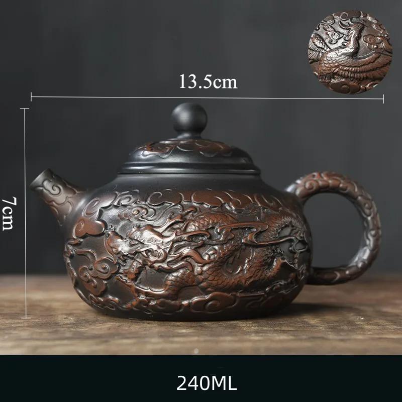 Purple Pottery Teapot Tea Cup Ceremony accessories Kung Fu Tea Set Pure Handmade Teapot Teapot for Tea Puer Kettle,