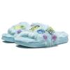 DISHINIGUAISHOUDAXUE x Li Ning Ln Slipper Se Fleece Lined Comfortable And Versatile Slide Slippers Women's Blue AGAT024-1