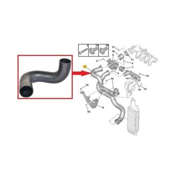 

Turbo Hose For Peugeot 407-Citroen C5 II-C5 X7 2005- 0382.RW-0382LP