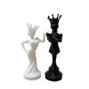 2pcs 3D Printed Desktop Ornaments Sculpture Queen King Statue Funny Persons Figurine  Office