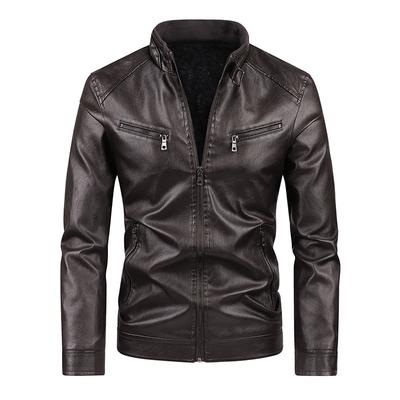 Autumn and Winter New Men's Pu Leather Jacket Men's Korean Style Fashion Motorcycle Jacket Leather Jacket Jacket for Men