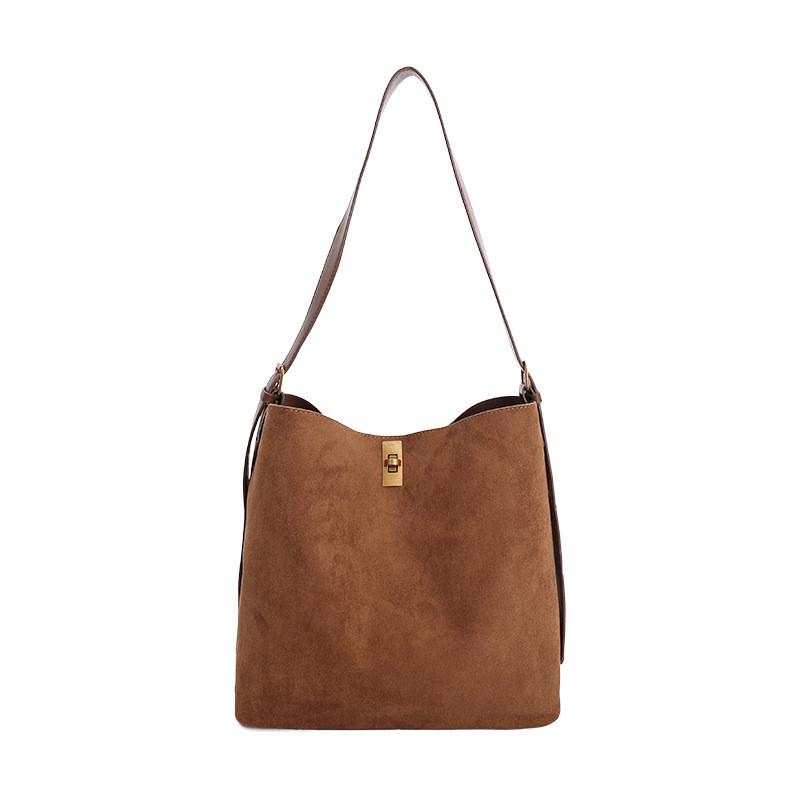 Womens Retro Matte Water Bucket Bag With Large Capacity For Daily Use