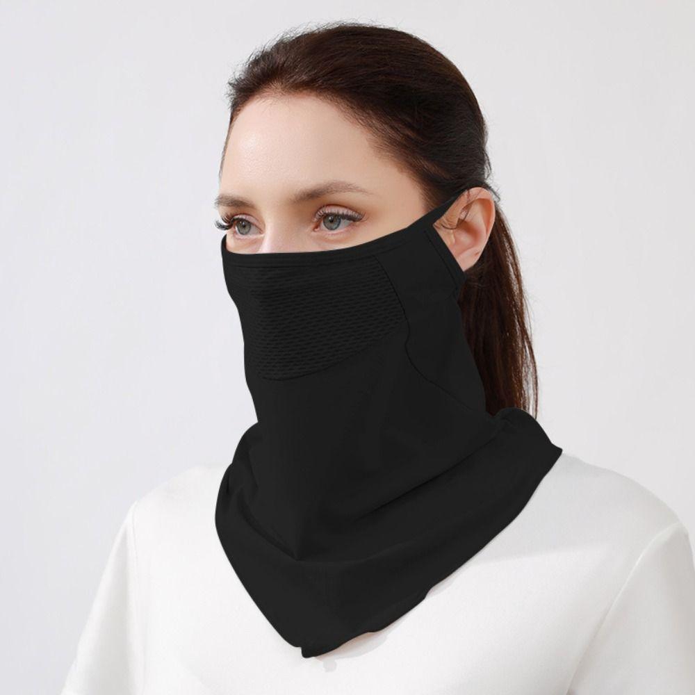 Summer Face Scarves Face Cover UV Protection Sunscreen Face Scarf Elastic Ice Silk Mask  Windproof