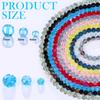 Flat Round Glass Beads Transparent Faceted Glass Spacers Colorful Coin Beads Crystal Loose Beads for Jewelry Making DIY Bracelet