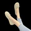 Knitted Mesh Shoes Women's 2025 Summer New Soft-soled Fairy Wind Gentle Bow Single Shoes One Pedal Maternity Shoes Women