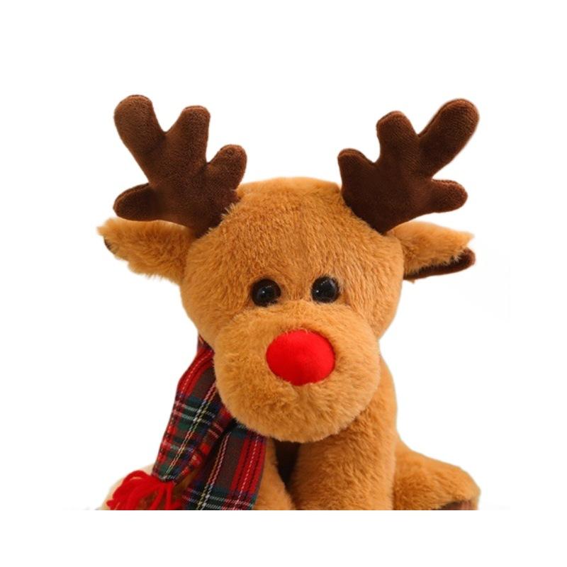 Plush Toy Christmas Dolls  Elk Dolls Ornaments Holiday Decoration Event Christmas Dolls 1pcs