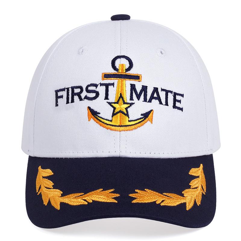 Men Women Baseball Caps Embroidered Captain & First Mate Hats Boating Marine Sailor Perfect Nautical Gift Presents Party Fun Hat