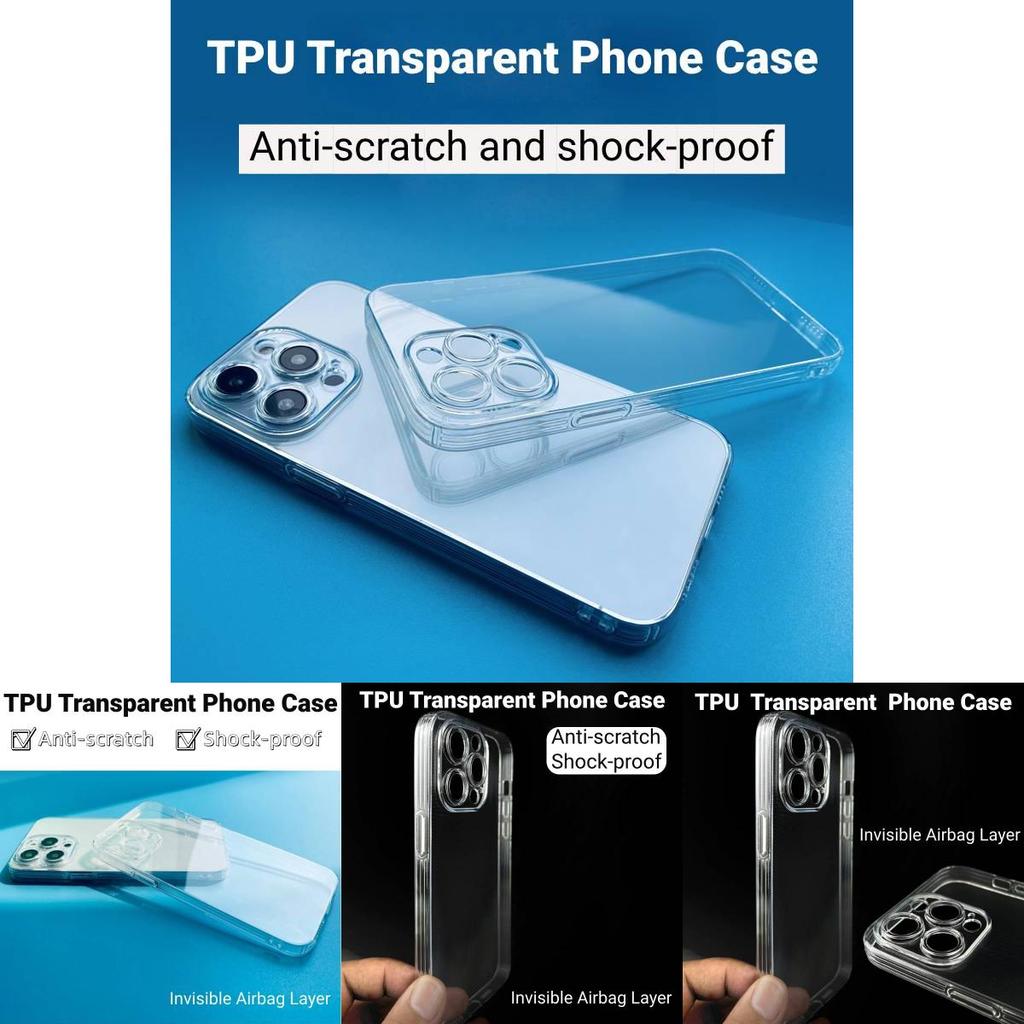 New 15 Apple Phone Case Transparent Tpu Material All-around Protection