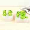 Creative DIY Cartoon Funny Frog Silicone Molds 3d 4-hole Frog Fondant Candy Chocolate Mould DIY Plaster Epoxy Resin Mold Cake Decor
