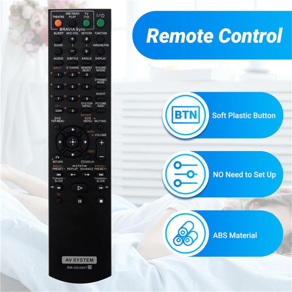 RM-ADU047 10m Range Infrared Remote Controller Ergonomic Remote Control for Sony AV Amplifier