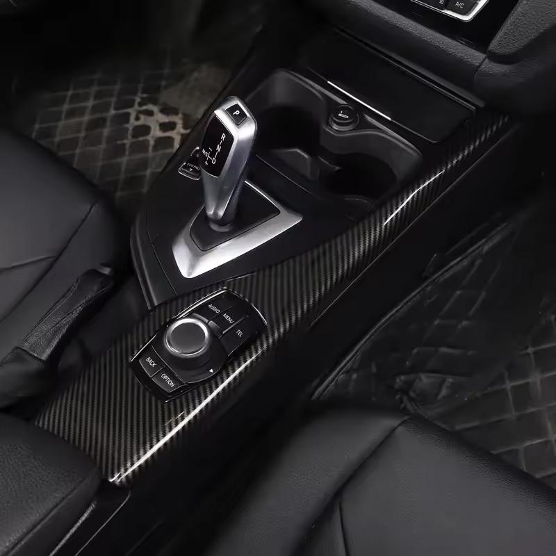 For BMW 1 2 Series F20 F21 F22 F23 2012-2018 ABS carbon fiber accessories multimedia panel decorative strip cover sticker