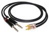 MOGAMI [2534 Black] TRS Phone To RCA Pin 1m Pair / NEUTRIK NP3XBAG & MOGAMI 7551