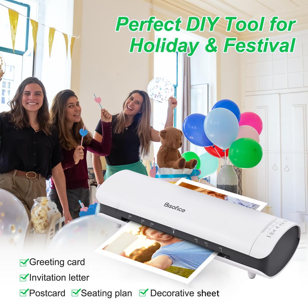 SL988 Desktop Laminator Machine Set A4 Size 6IN1 Multifunctional Hot and Cold Lamination 2 Roller