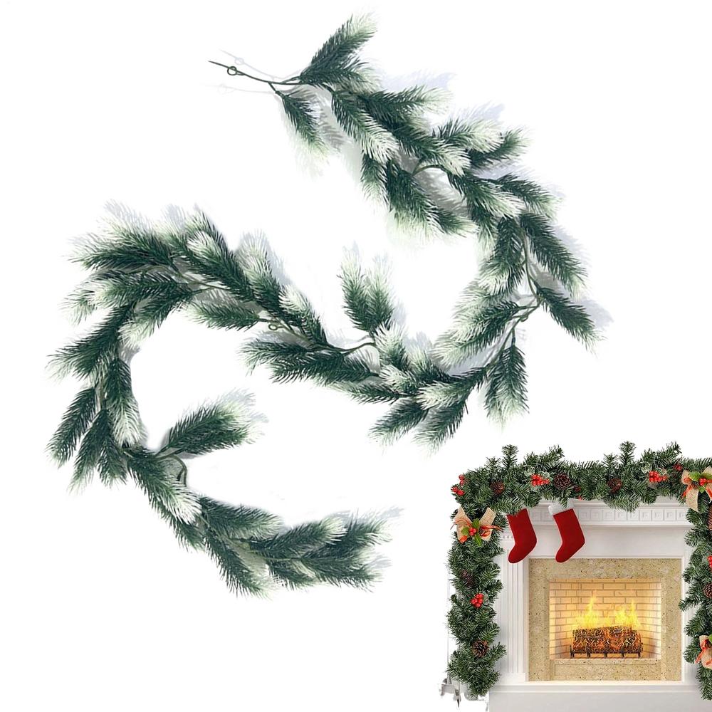 Christmas Garland For Mantle 70 Inch Pine Realistic Pine Garland Mantle Christmas Decorations For Home Decor Indoor Outdoor