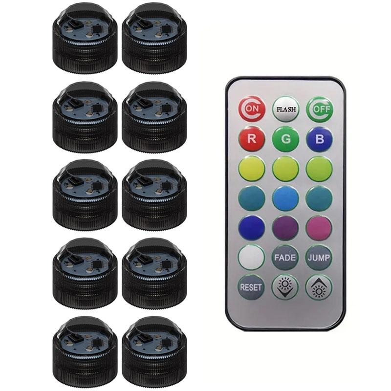 Remote Control LED Car Interior Ambient Light Wireless Adhesive Colorful Auto Roof Foot Atmosphere Lamp Decoration 13 Colors