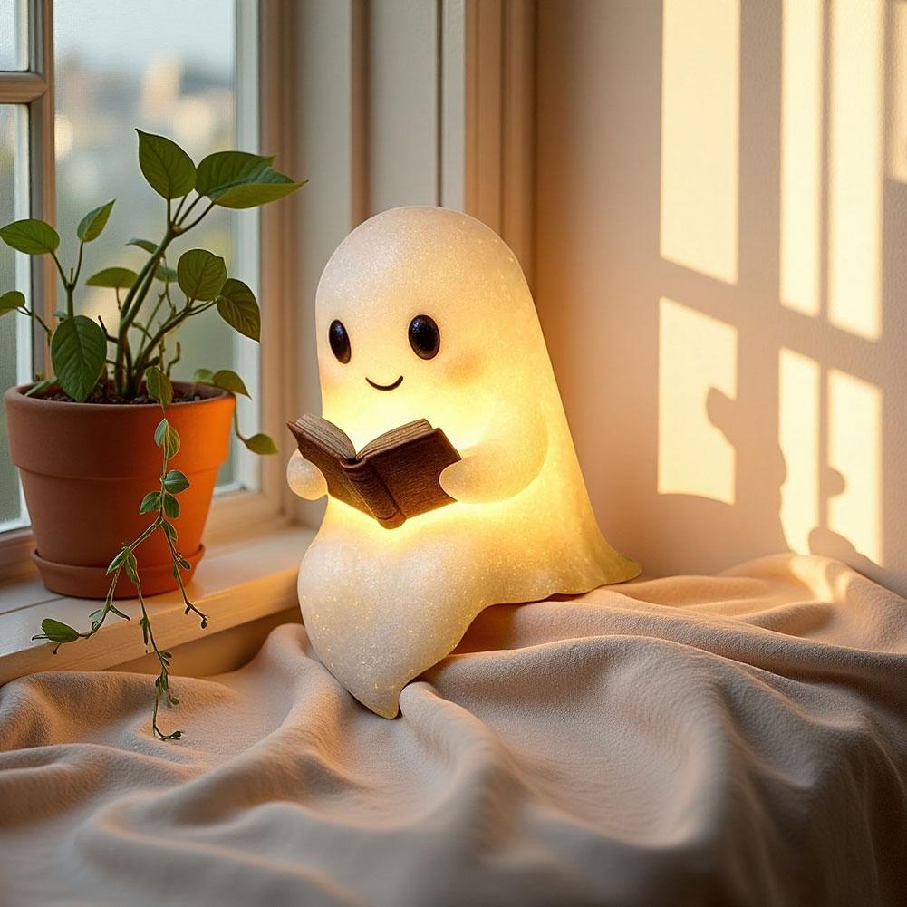 Spookys LED Ghosts Reading A Book Cute Ghosts Desktop Sculpture Statues For Living Room Decor