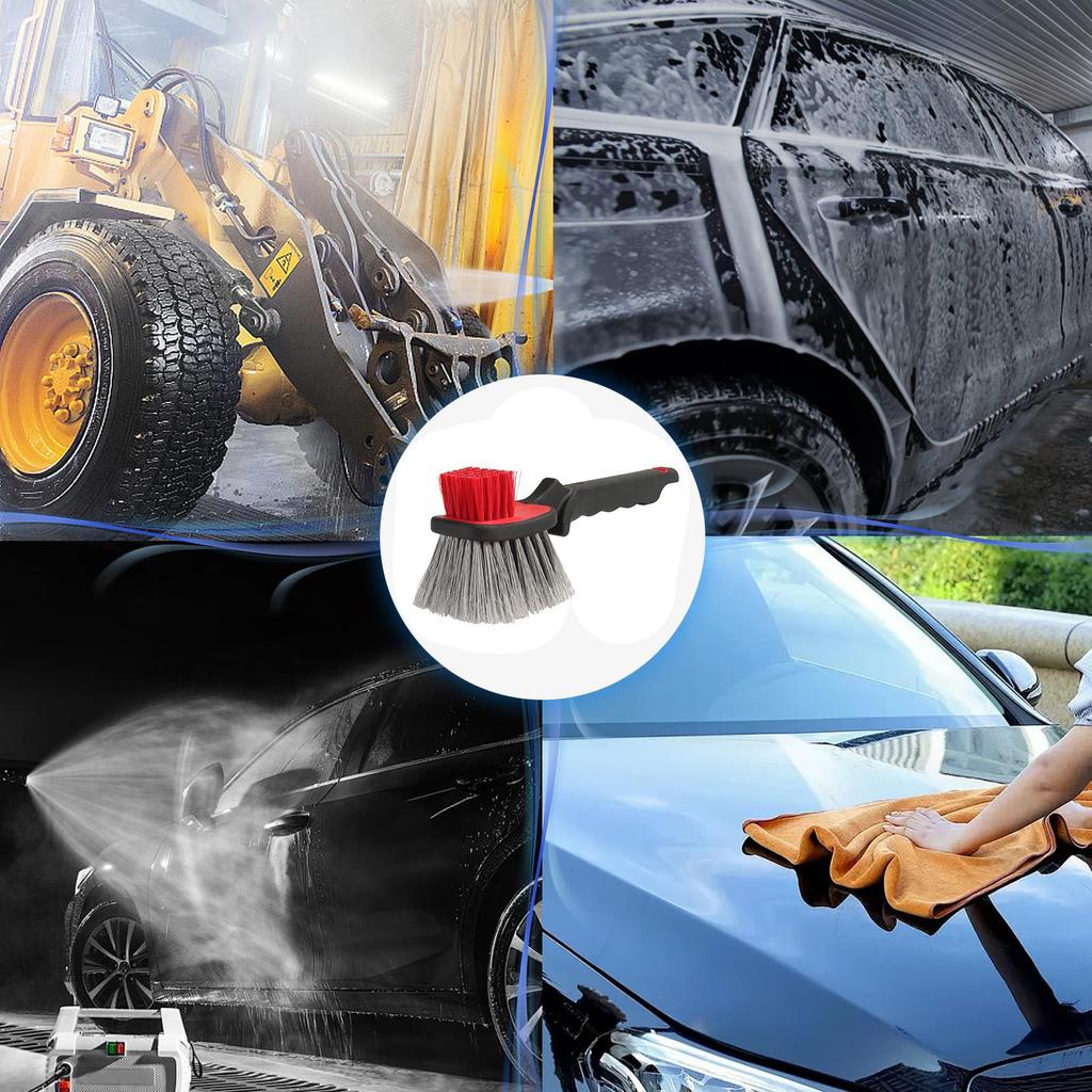 Wielborstel Voor Auto Detailen Ergonomisch Gereedschap Vuil Verwijderen Wiel En Bandenborstel Voor Voertuigen Voor Garage Achtertuin Tuin Dagelijkse Rit