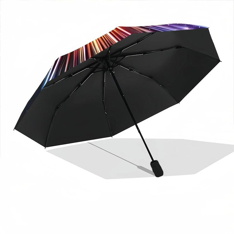 1 Stück Automatischer Öffnungs-/Schließschirm mit Feuerwerksdesign, Kompakter Reiseschirm, Stabiler 8-Rippen-Rahmen - Ideales Geschenk für Freunde yy251118051