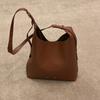 2025 N+ew casual shoulder bag leather women's bag large capacity tote bag simple trend cross-body bag source factory