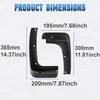 Black for Hyundai Santa Fe 2013-2018 Mud Flaps  PP Fender Mudflaps Wheel Fender Accessories Front+Rear Mud Flaps
