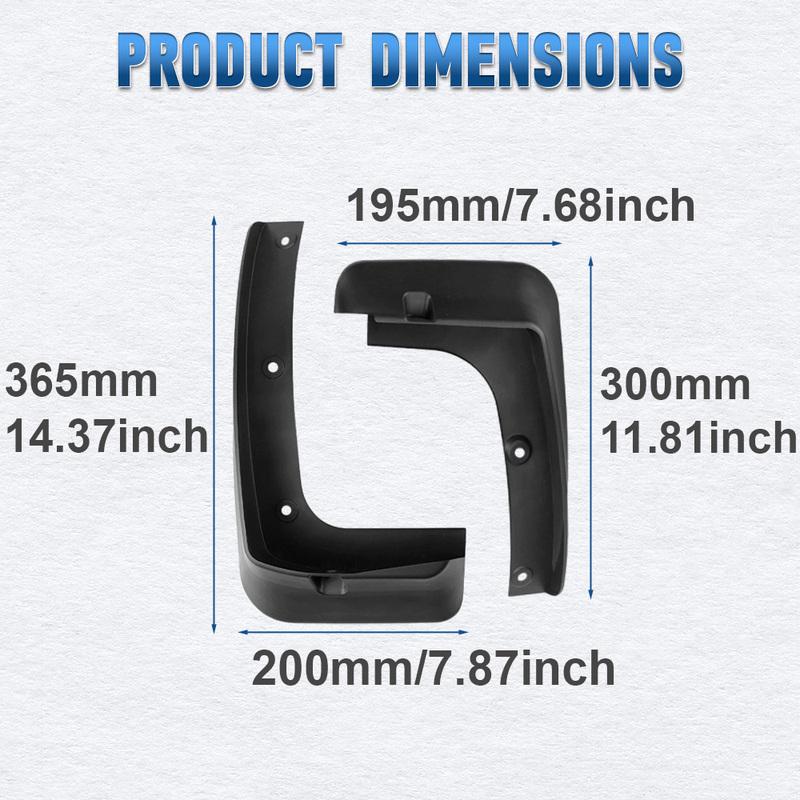 Black for Hyundai Santa Fe 2013-2018 Mud Flaps PP Fender Mudflaps Wheel Fender Accessories Front+Rear Mud Flaps