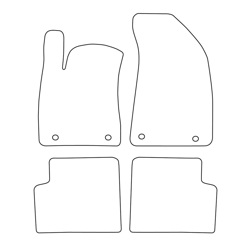 [BLM]MG003 red - Set of velour floor mats to fit MG ZS 2017- - red trim