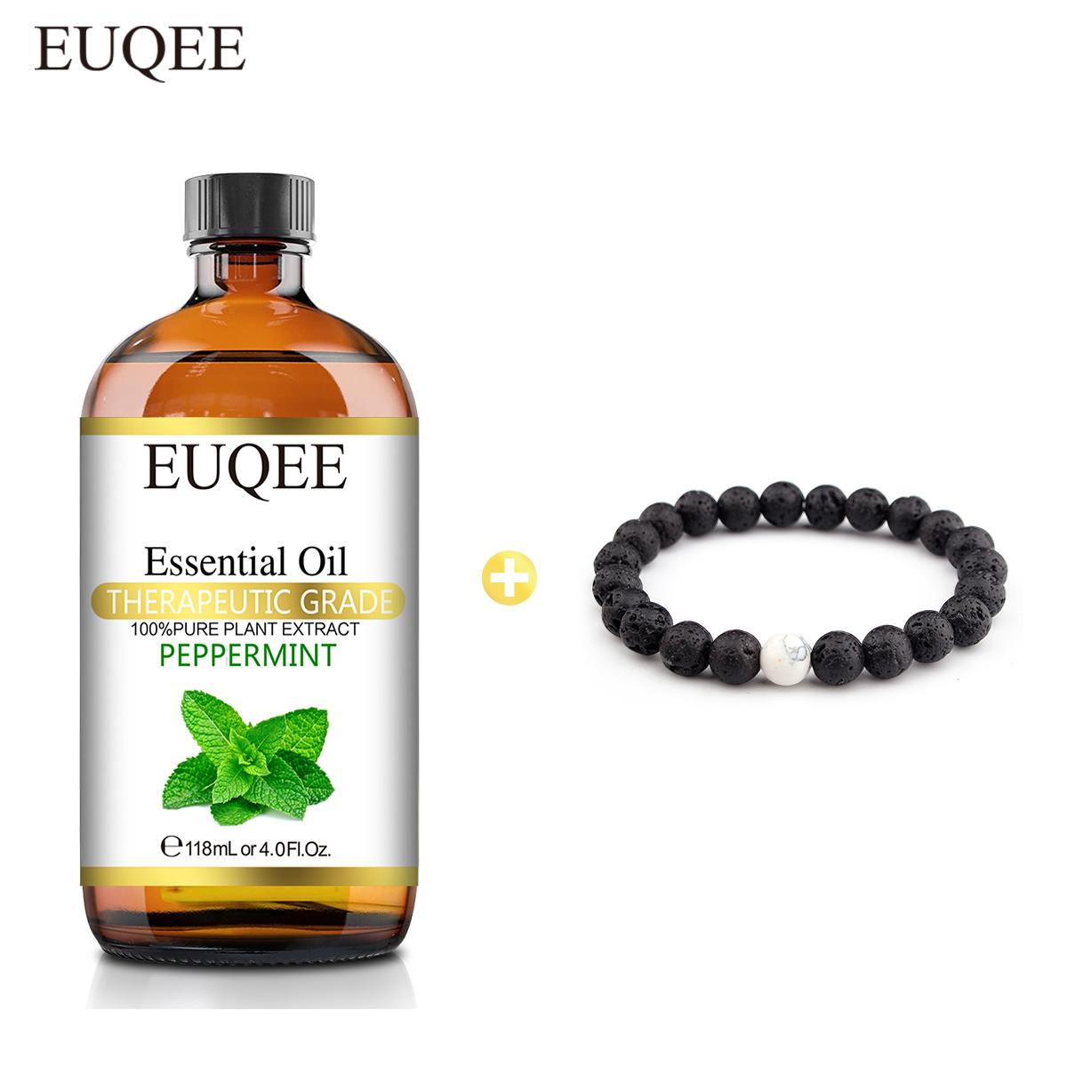 

EUQEE 118 мл эфирные масла мяты перечной иланг-иланг бергамота с браслетом диффузор для ароматерапии духи «сделай сам» уход за кожей и волосами Peppermint essential oils with a bracelet
