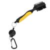 Golf Multifunction Cleaning Brush Double Sides Foldable Nylon Steel Wire Cleaner Accessory